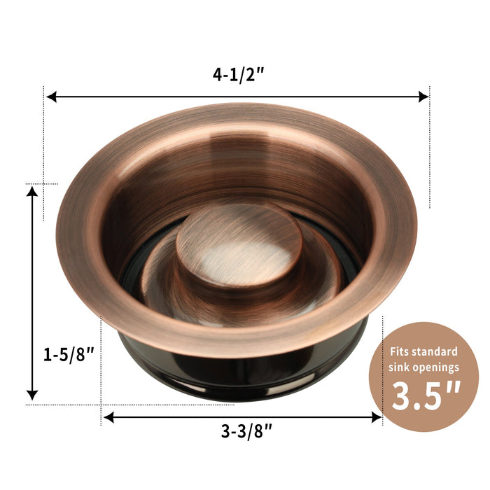 Antique Copper Kitchen Sink Garbage Disposal Flange Stopper — AK82201AC
