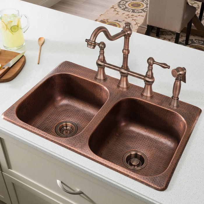 Antique Copper Kitchen Sink Garbage Disposal Flange Stopper — AK82201AC