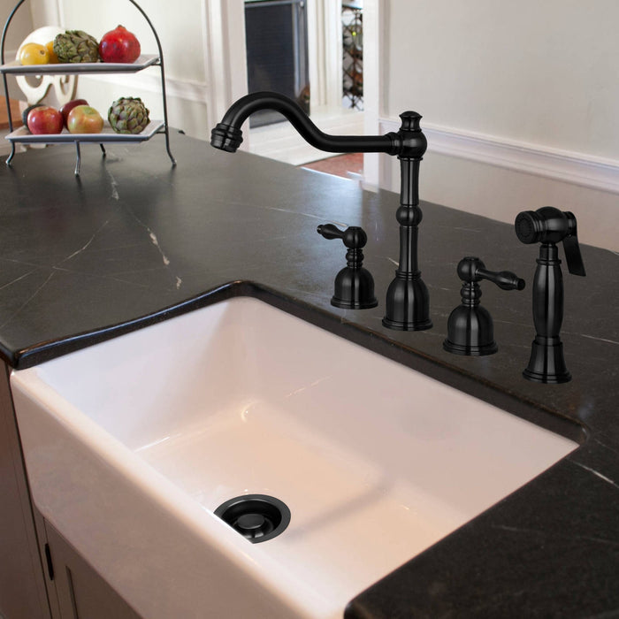 Matte Black Kitchen Sink Garbage Disposal Flange Stopper - AK82201MB