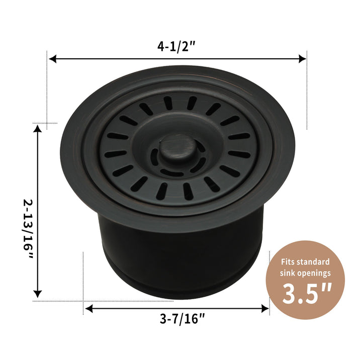 Oil Rubbed Bronze Kitchen Sink Garbage Disposal Flange Stopper - AK82202ORB