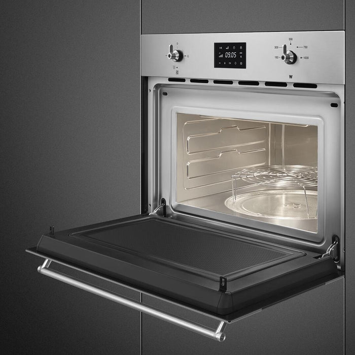 SMEG 24' Total Capacity Electric Single Wall Oven, Stainless Steel Cavity in Stainless Steel , SFU4300MX SMEG