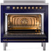 ILVE Nostalgie II 36 " Electric Range, Blue, Bronze Trim UPI366NMPMBB ILVE