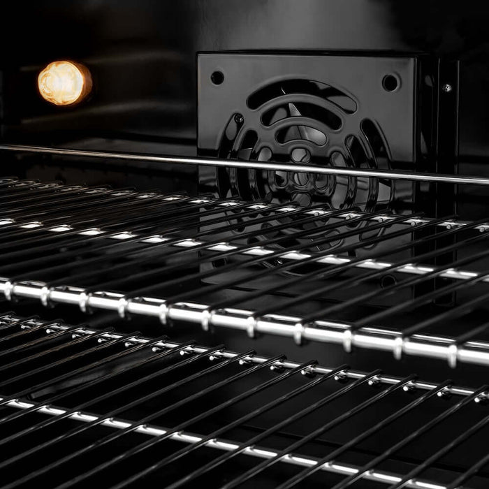 ZLINE 48" Select Gas Range Convection Gas Oven Stainless Steel Black Matte Doors Champagne Bronze HGRZ-BLM-48-CB