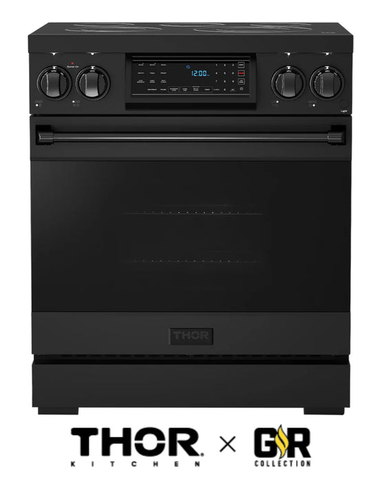 Gordon Ramsay by THOR Kitchen 30"Professional Electric Range Matte Black, RSE30B