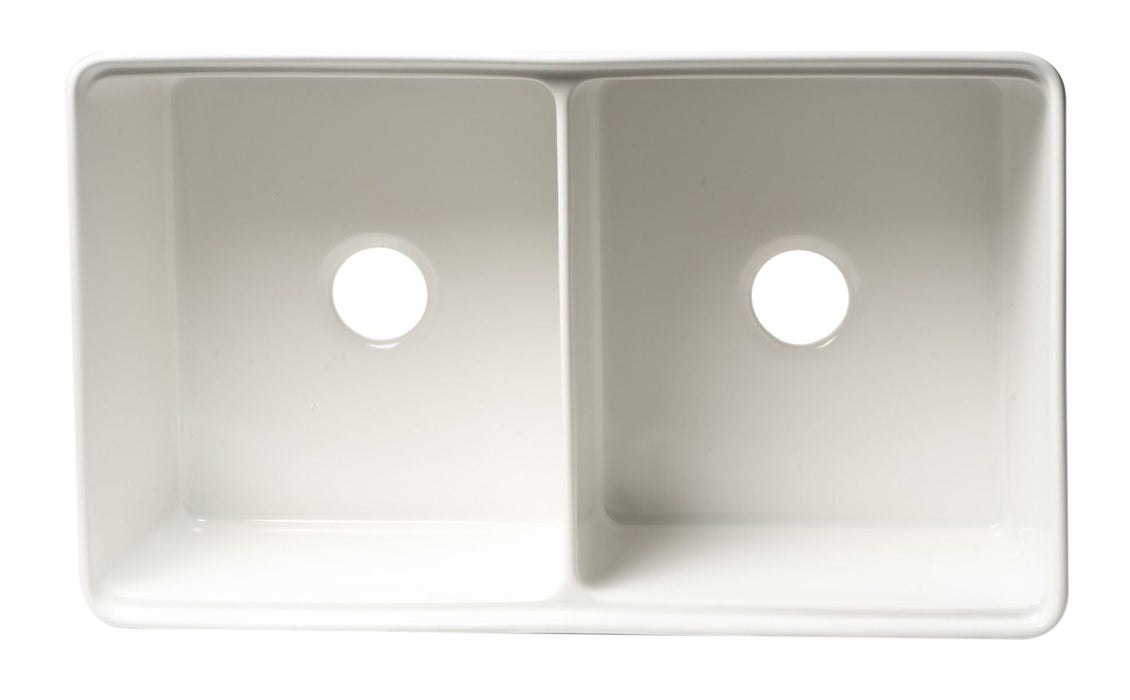 ALFI brand 33" Workstation Step Rim Fireclay Sink ABFS3320D