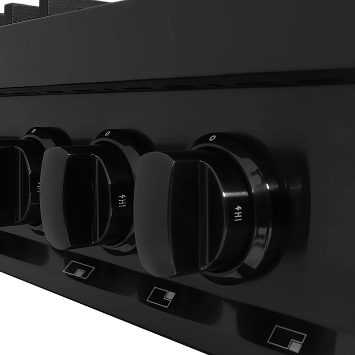 ZLINE 48" Classic Gas Rangetop, 8 Burners, Porcelain Cooktop, Black Stainless Steel, RTB2-48