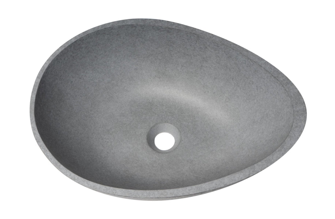 ALFI brand 21" Solid Concrete Tear Drop Above Mount Vessel Sink ABCO21O