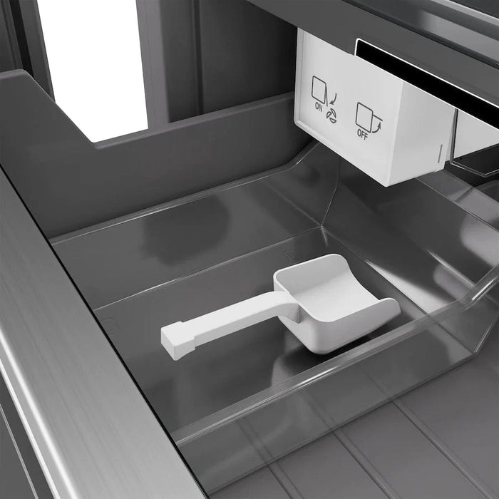 ZLINE 18" Right Hinge Column Freezer Stainless Steel, Graphite Gray Interior Matte Black RCFVRZ-30418-MB