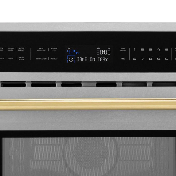 ZLINE 30” Convection Microwave, Stainless Steel, Gold MWOZ-30-SS-G