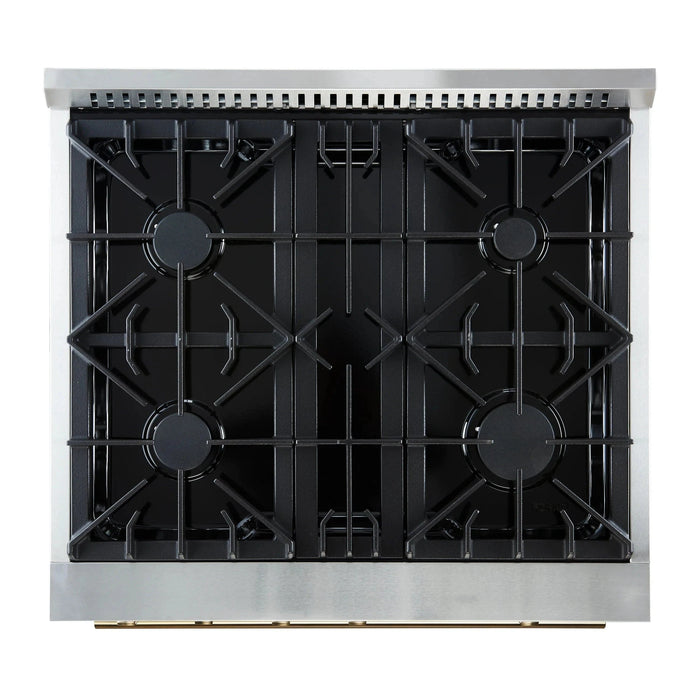 FORNO Marco 30" Gas on Gas Range FFSGS6277-30BLK