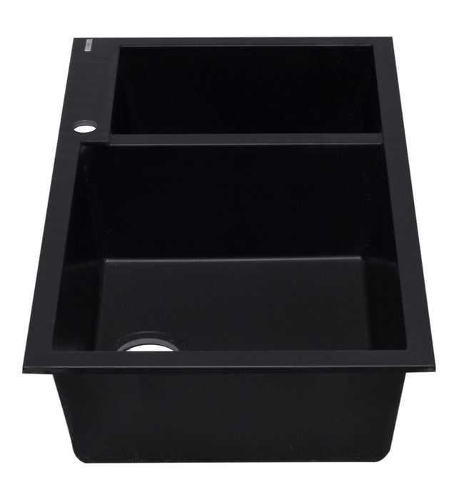 ALFI brand 34" Double Bowl Drop In Granite Composite Kitchen Sink AB3319DI