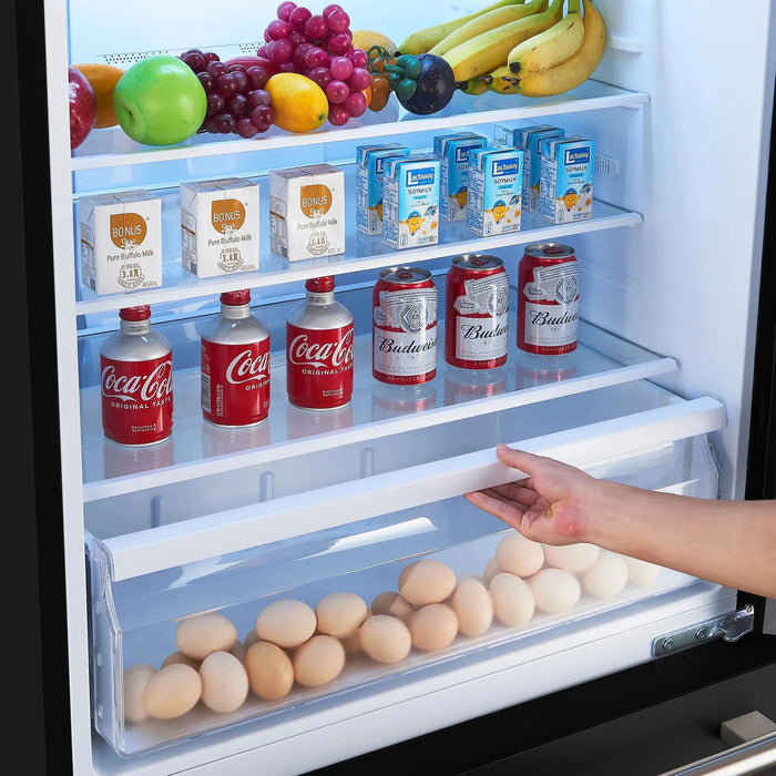 FORNO Espresso Milano 31" Right Swing Refrigerator FFFFD1785-31BLK