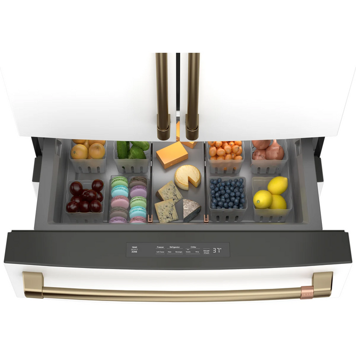 Cafe 36" Counter-Depth 4-Door French Door Smart Refrigerator, CJE23DP4WW2