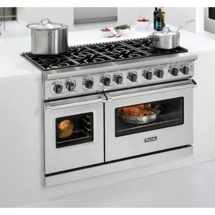 Viking® 7 Series 48" Stainless Steel Pro Style Dual Fuel Range VDR74828BSSLP