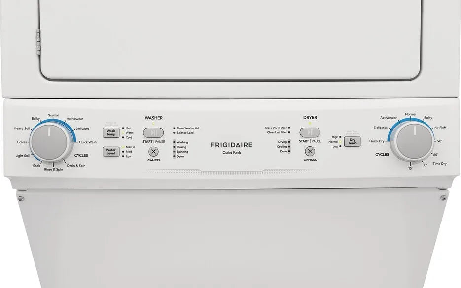 Frigidaire 27" Long Vent Stacked Laundry Center ,White, FLCE7523AW