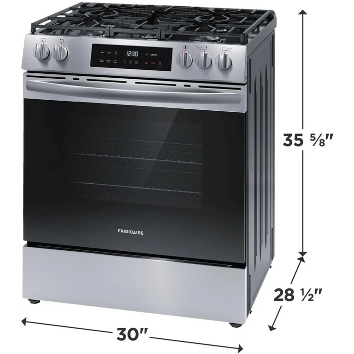 Frigidaire 30" Slide-In Gas Range FCFG3082BS
