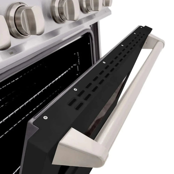 ZLINE 36"Classic Gas Range, Convection Gas Oven, Stainless Steel, Black Matte Door CGR-BLM-36