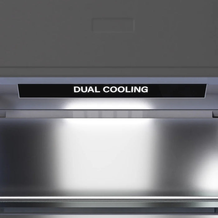 ZLINE Autograph Edition 60" French Door Built-In Bottom Freezer Refrigerator, Water Dispenser, Ice Maker, Black Stainless Steel, Graphite Gray Interior, Helix Handles GRBIVZ-BS60KCB