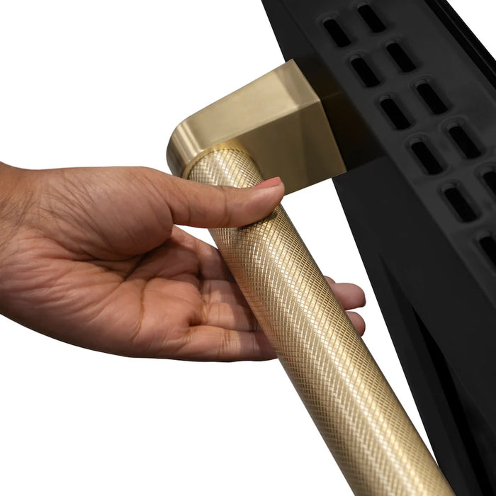 ZLINE Autograph Edition 36" Paramount Dual Fuel Range, DuoPro™ Cooktop, Electric Convection Oven, Black Stainless Steel, Helix Handle PSDRBZ-36-KCB