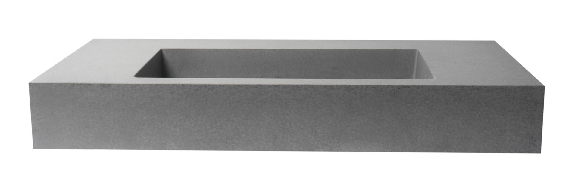ALFI brand 40" Solid Concrete Rectangular Countertop Sink ABCO40R