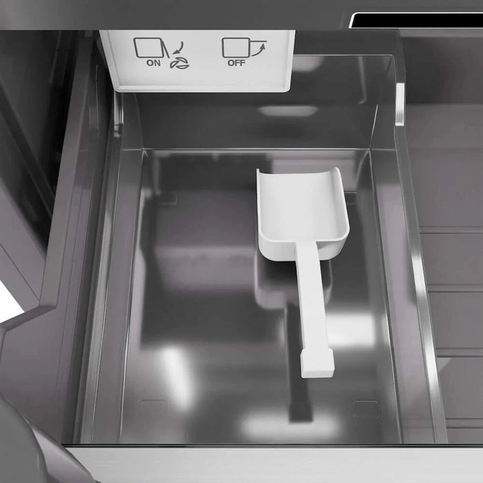 ZLINE 18" Left Hinge Column Freezer Stainless Steel, Graphite Gray Interior Polished Gold RCFVLZ-30418-G