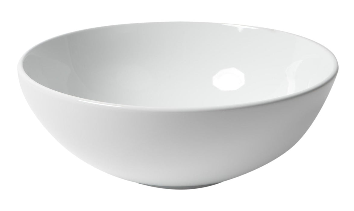 ALFI brand White 15" Round Vessel Bowl Above Mount Ceramic Sink ABC905