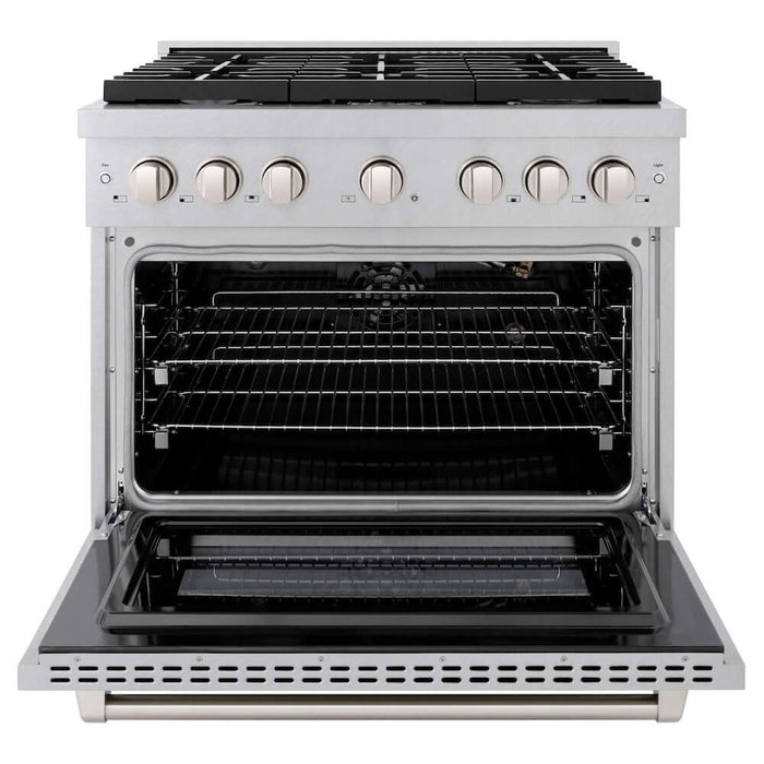 ZLINE 36"Gas Range, Convection Gas Oven , DuraSnow® Stainless Steel, SGRS-36