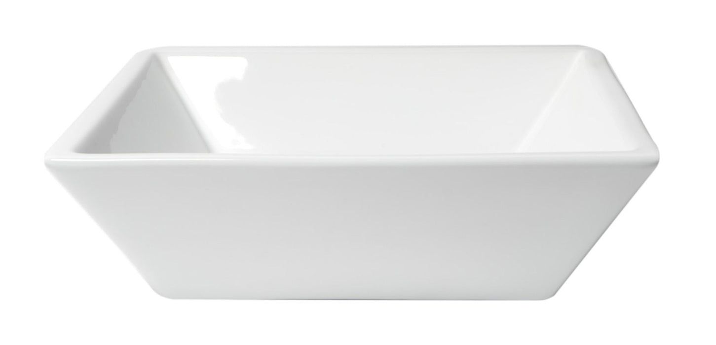 ALFI brand White 17" Square Above Mount Ceramic Sink ABC912