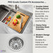 Forno ACQUA 33". Drop-In/Undermount 3-Level Workstation Sink with Faucet D-WP30 - Alternate View