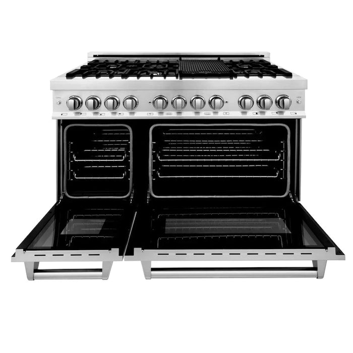 ZLINE 48" Dual Fuel Oven Range, Stainless Steel, Griddle RA-GR-48