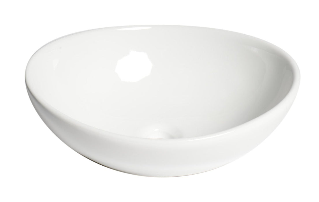 ALFI brand White 16" Egg Shape Above Mount Ceramic Sink ABC913