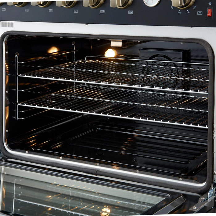 FORNO Marco 36" Gas on Gas Range FFSGS6277-36BLK
