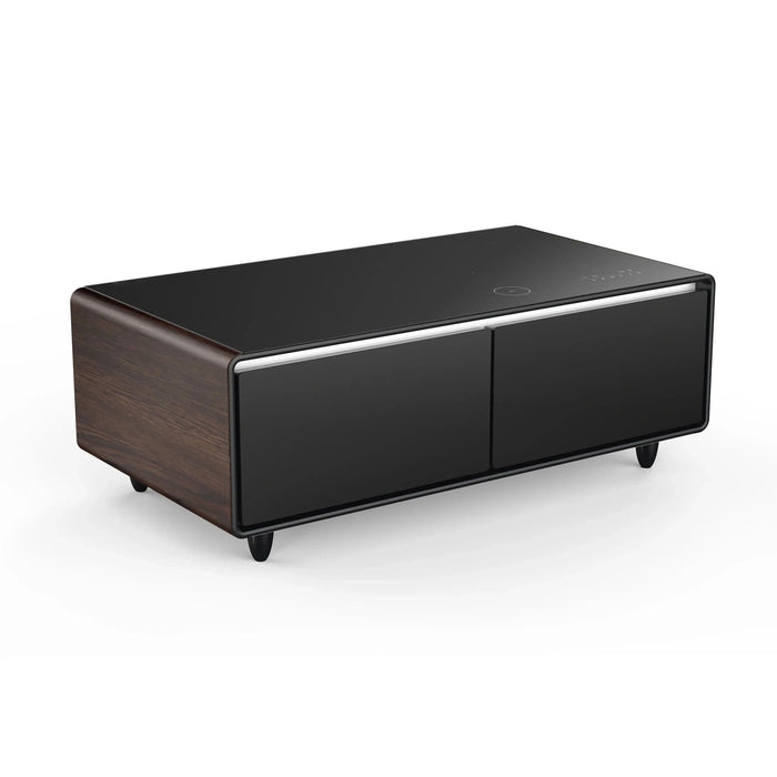 FORNO Evoluto 51" Smart Coffee Table – Dual Fridge Drawers Wood Accents FCTFR7006-51WD