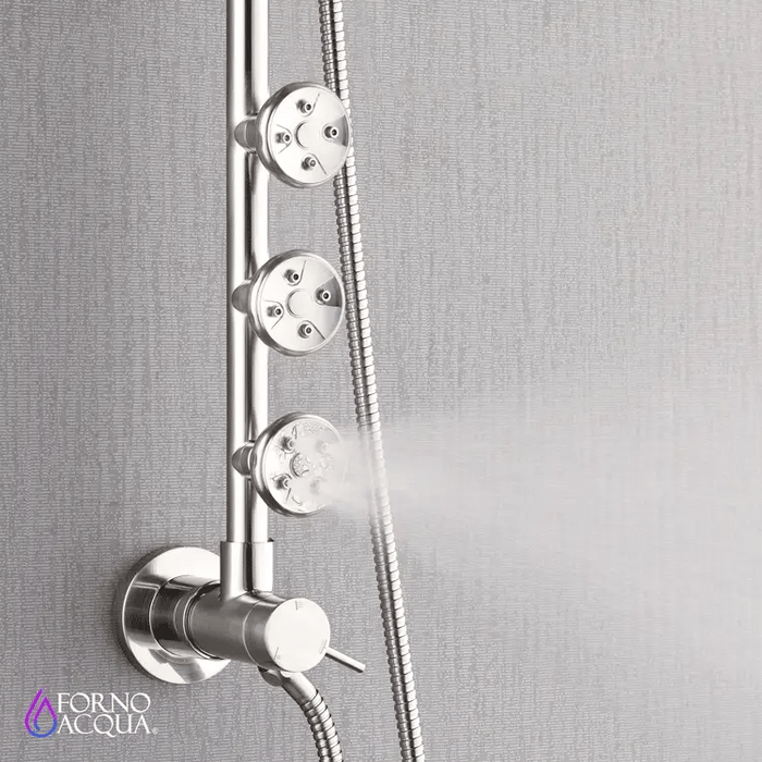 Forno Acqua AcquaSPA Retrofit Shower, Overhead Rainfall Shower, Handheld Shower Head SC31BN-C2