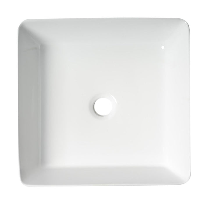ALFI brand 16" Modern Square Above Mount Ceramic Sink ABC903
