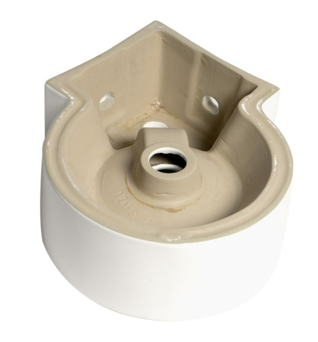ALFI brand White 17" Tiny Corner Wall Mounted Ceramic Sink, Faucet Hole ABC121