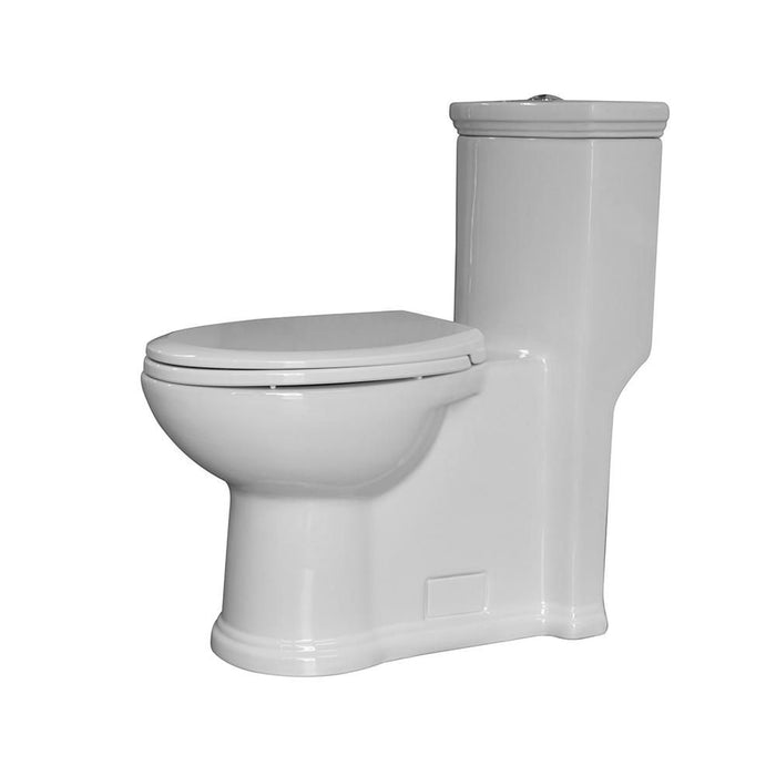 Whitehaus Magic Flush White One Piece Toilet WHMFL3364-EB