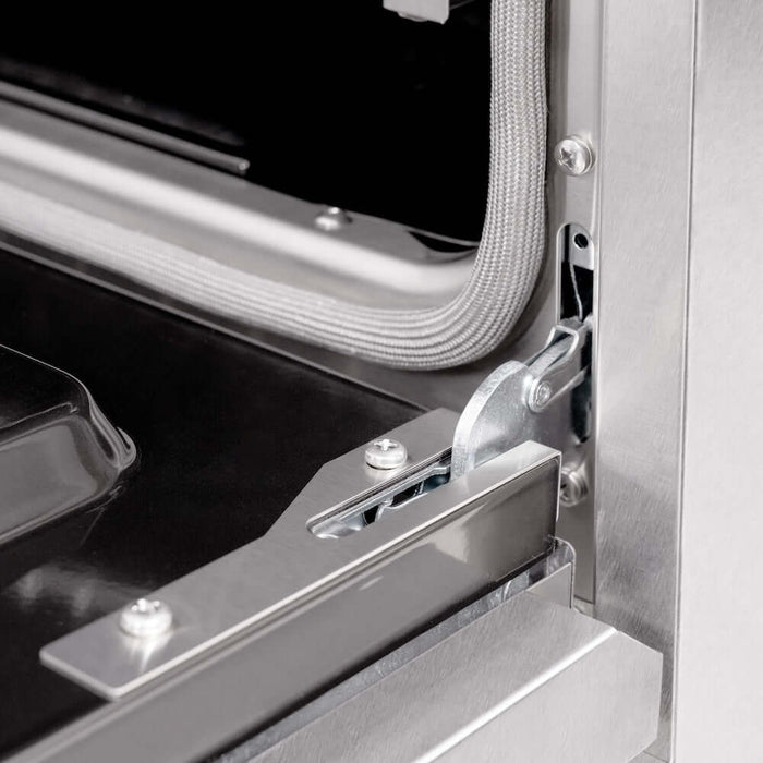 ZLINE 48" Dual Fuel Range, Gas Cooktop, Electric Convection Oven DuraSnow® Stainless Steel, White Matte Door CDRS-WM-48