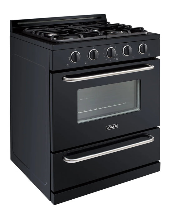 UNIQUE 30" Classic Retro Offgrid Range, Large Power burner, UGP-30G OF1 B