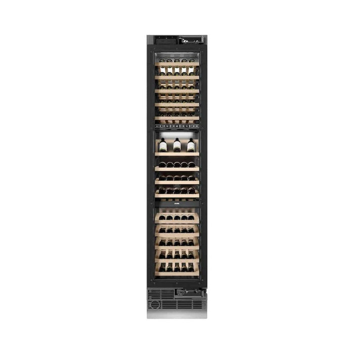 ZLINE 18" Triple Zone 68 Bottle Panel Ready Column Right Hinge Wine Cooler Polished Gold RBCWVRZ-18-G