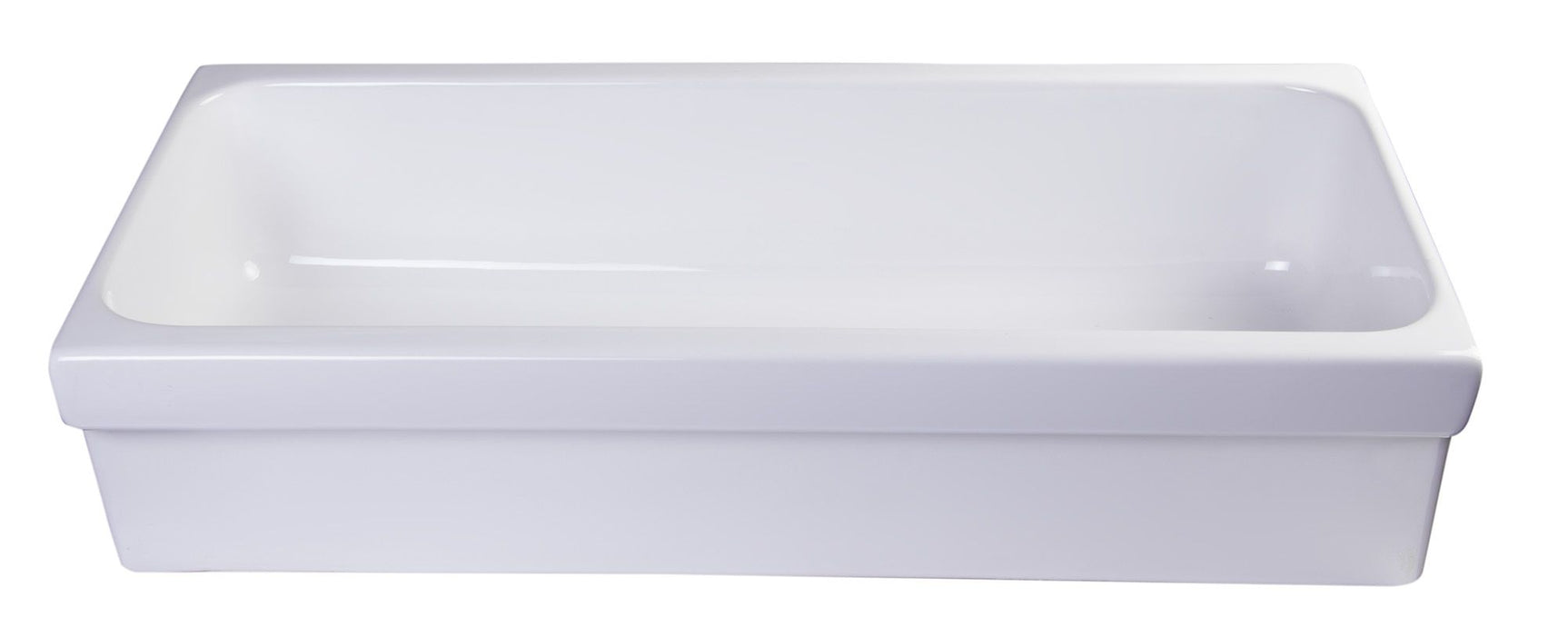 ALFI brand 36" White Above Mount Fireclay Bath Trough Sink AB36TR