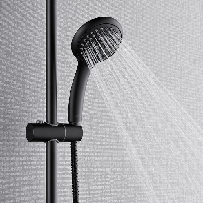 Forno Acqua AcquaFALL Shower, Overhead Rainfall Shower, Handheld Shower Head SCW2BK-C8