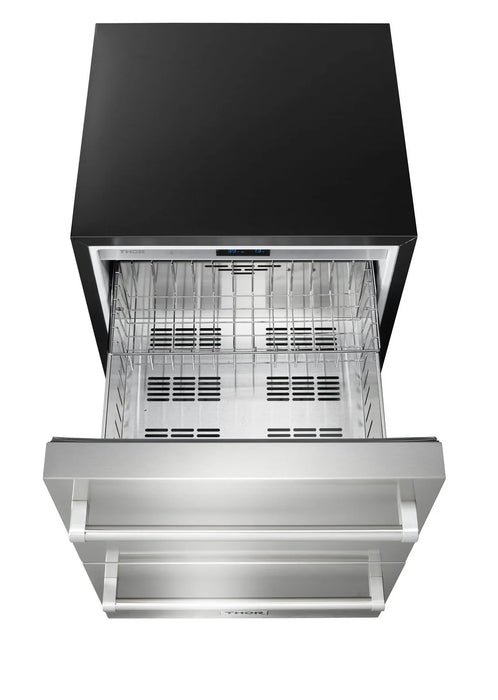 THOR Kitchen 24" Indoor or Outdoor Refrigerator Drawer - Open Door View