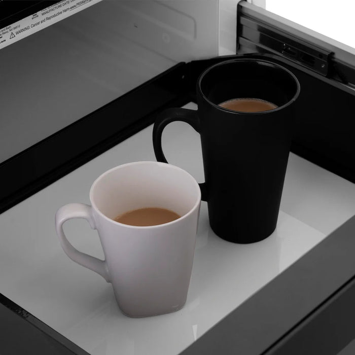 ZLINE Autograph Edition 24" Built-in Microwave Drawer, Stainless Steel, Helix Handle MWDZ-1-H-KCB