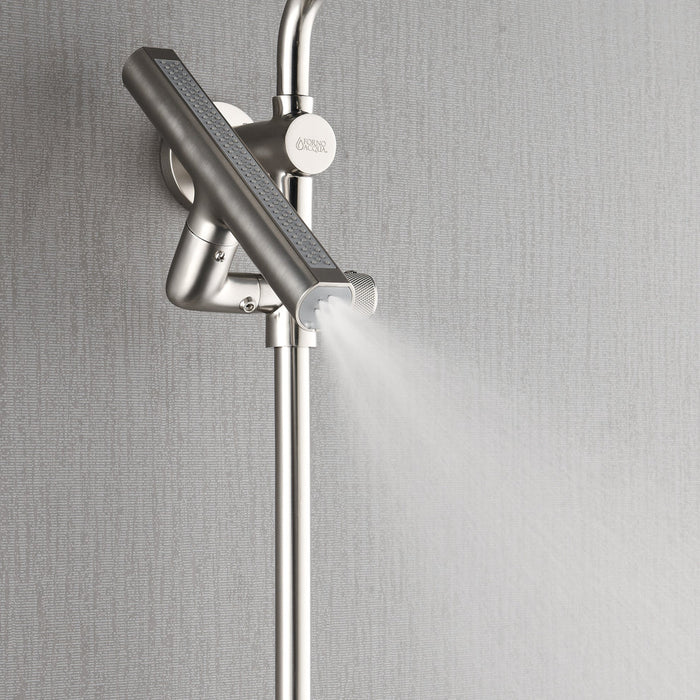 Forno Acqua AcquaFALL Shower, Overhead Rainfall Shower, Handheld Shower Head SCW2BN-C8
