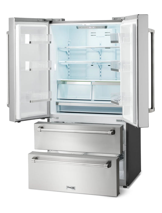 THOR Kitchen Professional 36" Counter Depth Refrigerator - Open Door View