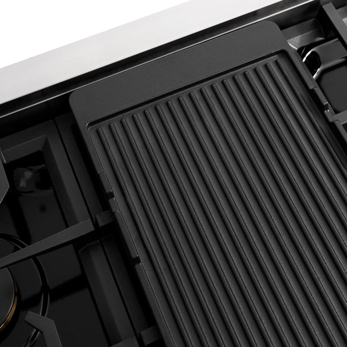 ZLINE 48" Paramount Gas Rangetop Stainless Steel Brass Burners SRT-BR-48