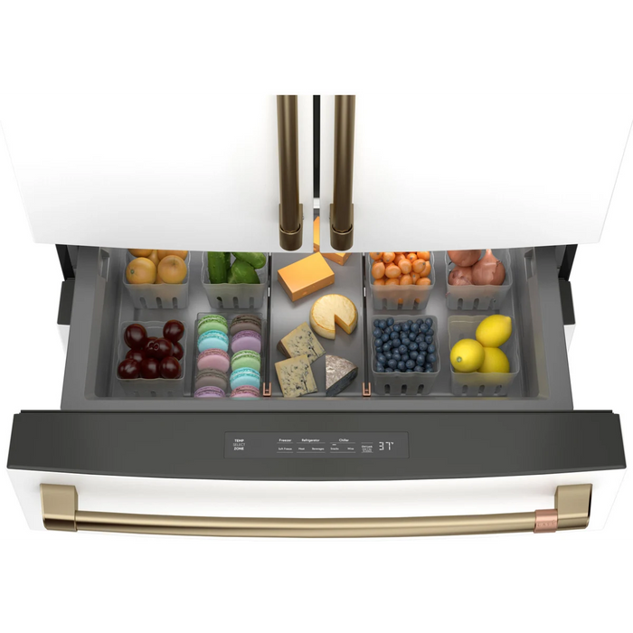 Cafe 36" Freestanding 4-Door French Door Smart Refrigerator, CGE29DP4TW2
