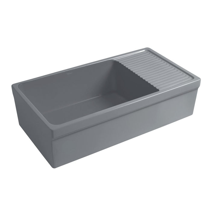 Whitehaus 36" Farmhouse Quatro Alcove Large Fireclay Kitchen Sink WHQD540-M