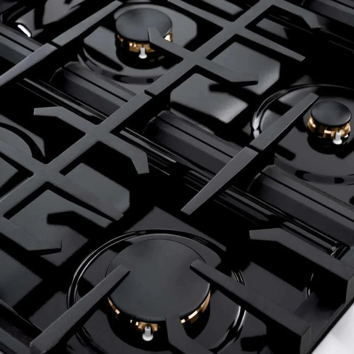 ZLINE 36" Classic Gas Range, Convection Gas Oven, Stainless Steel, Brass Burners, CGR-BR-36